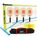 Pickleball Set of 4 Paddles and a 22ft Full Court Pickleball Net for Driveways, Bag included! NQV