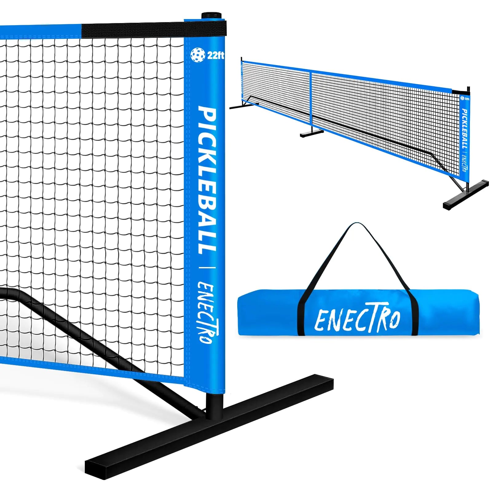 Regulation Size Portable Pickleball Net (22ft) for Driveway Court or Backyard