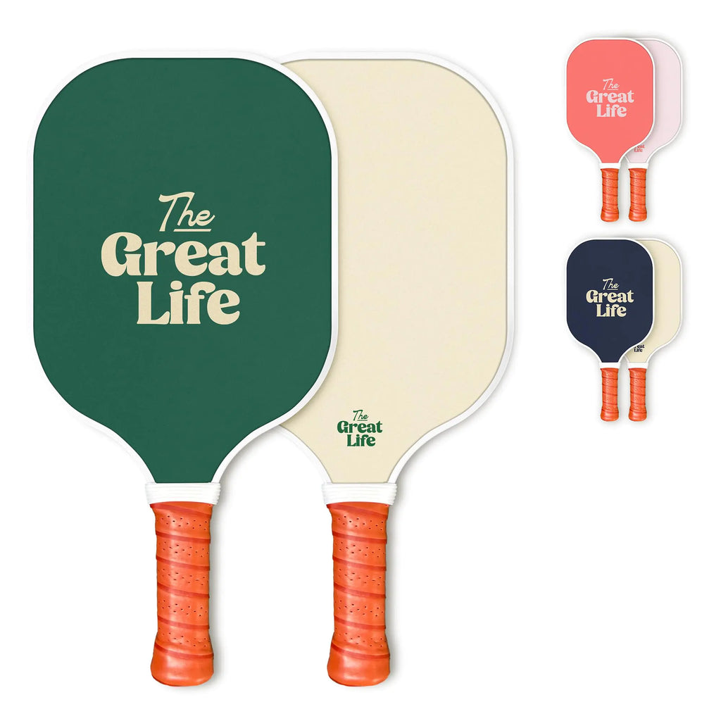 Premium Pickleball Paddle + Paddle Cover Included | Retro & Stylish (Dark Green)